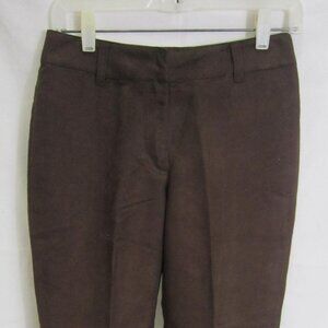 New York & Co. Chocolate Brown Faux Suede feel Dress Pants, sz 2
